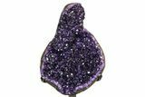 Amethyst Geode Section With Metal Stand - Uruguay #153463-1